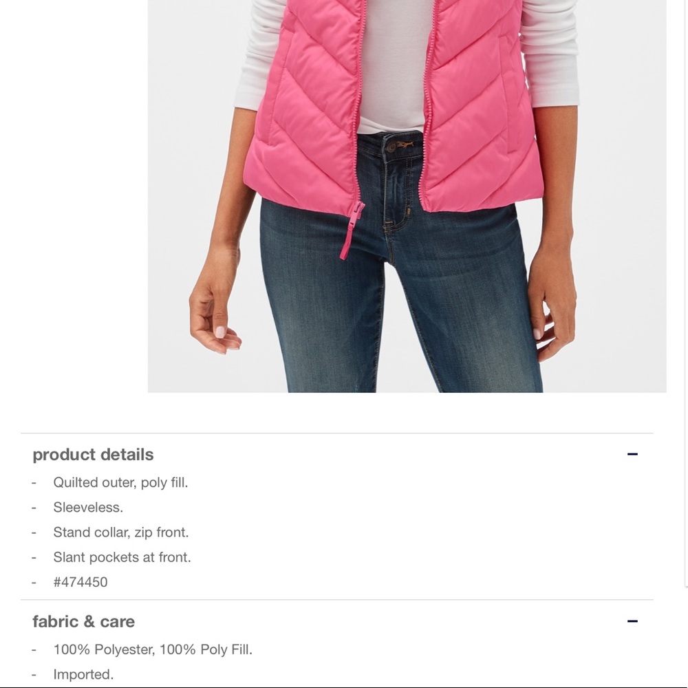 ❌SOLD❌Gap Bold Pink Medium Warmest Puffer Vest NWT - Picture 2 of 5